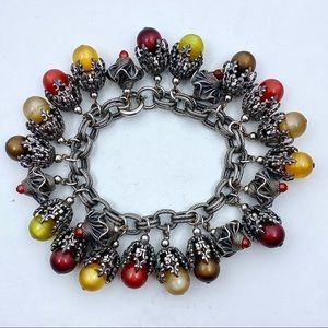 Napier 1960's Moonglow Charm Bracelet